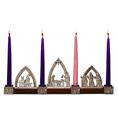 Picture of Nativity Advent with Candle Set Boxed