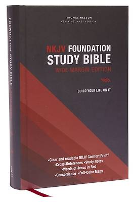 Picture of NKJV Foundation Study Bible, Wide Margin, Black Hardcover, Red Letter