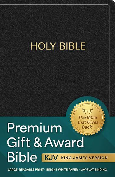 KJV Holy Bible Premium Gift and Award Bible, Black Imitation Leather