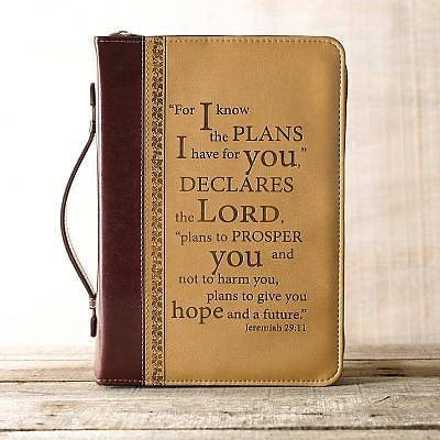 Picture of Bible Cover Xlarge Luxleather I Know the Plans