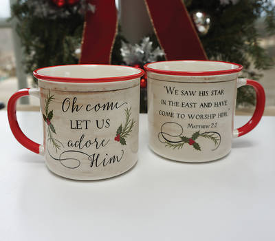 Picture of Come Let Us Adore Him Camping Mug - Boxed
