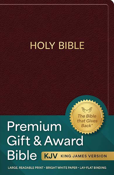 KJV Holy Bible Premium Gift and Award Bible, Burgundy Imitation Leather