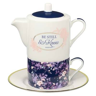 Picture of Tea for One Ceramic Be Still Psalm 46