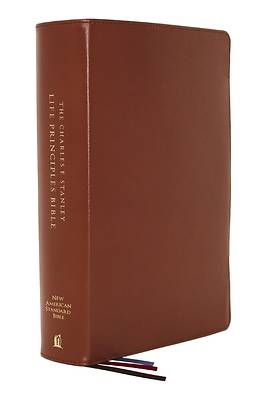 Picture of Nasb, Charles F. Stanley Life Principles Bible, 2nd Edition, Genuine Leather, Brown, Thumb Indexed, Comfort Print