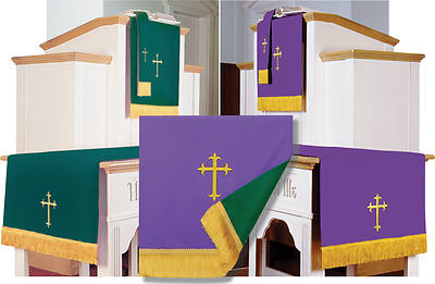 Picture of Abbott Hall EPC3-PG Reversible Purple/Green Three-Piece Parament Set