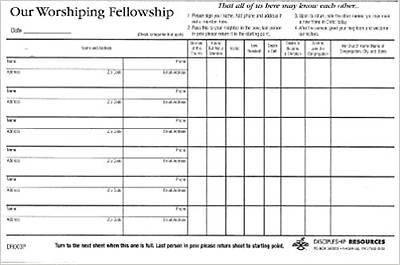 Picture of Attendance Registration Pads (Package of 20)