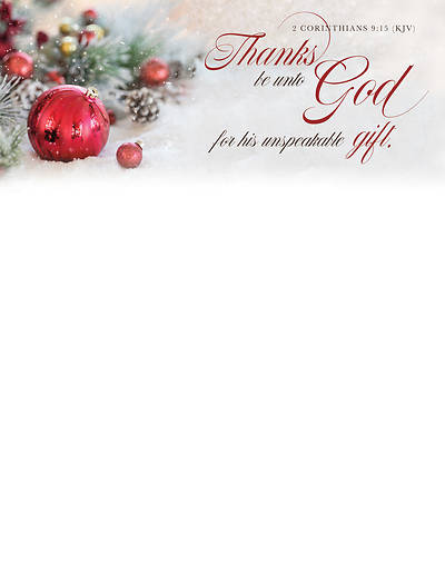 Picture of Thanks Be Unto God Gift Christmas Letterhead