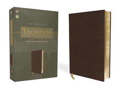 Picture of Esv, Thompson Chain-Reference Bible, Leathersoft, Brown, Red Letter