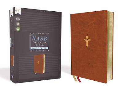 Picture of Nasb, Thinline Bible, Giant Print, Leathersoft, Brown, Red Letter Edition, 1995 Text, Comfort Print