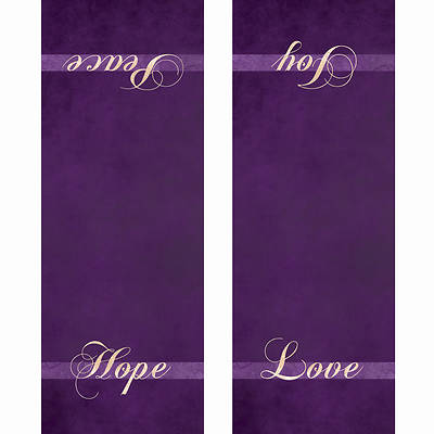 Picture of Chrismons Advent Pulpit Scarf - Purple