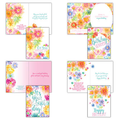Picture of Bright Blooms Birthday Boxed Cards - Box of 12