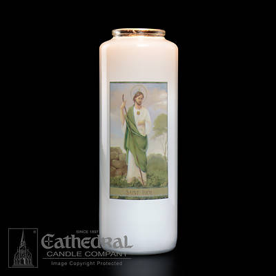 Picture of St. Jude 6-Day Glass Prayer Candle