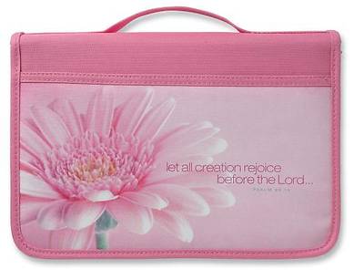 Picture of Inspiration Rejoice Canvas Pink Large Bible Cover