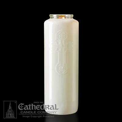 Picture of Cathedral 6-Day Glass Offering Candle - Opal