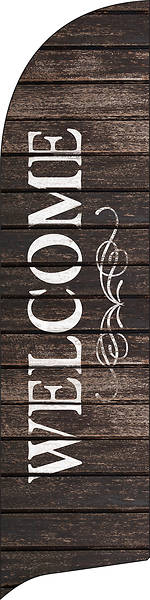 Picture of Welcome Rustic Charm Flag Banner