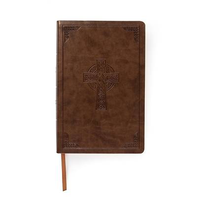Picture of CSB Large Print Personal Size Reference Bible, Brown Celtic Cross Leathertouch, Indexed