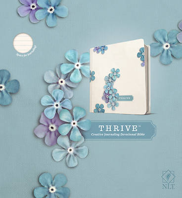Picture of NLT Thrive Creative Journaling Devotional Bible (Hardcover, Blue Flowers)