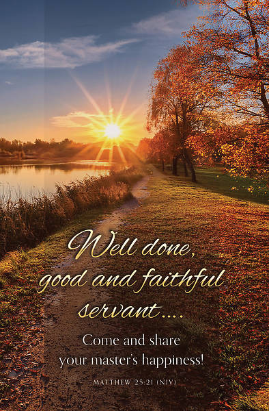 Picture of Well Done Good and Faithful Servant Funeral Bulletin