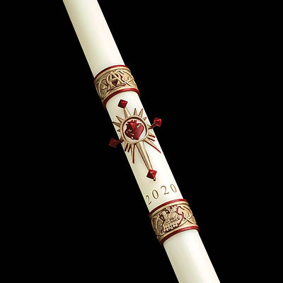 Picture of Cathedral Sacred Heart Paschal Candle 2-1/2" x 60"