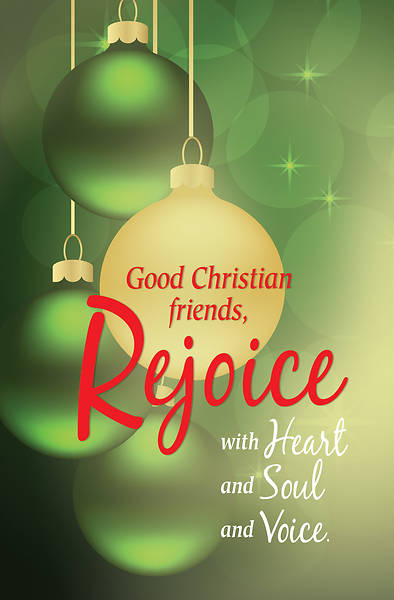 Picture of Rejoice with Heart Hanging of the Greens Bulletin (Pkg of 50)