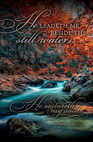Picture of He Leadeth Me Beside Inspirational Bulletin