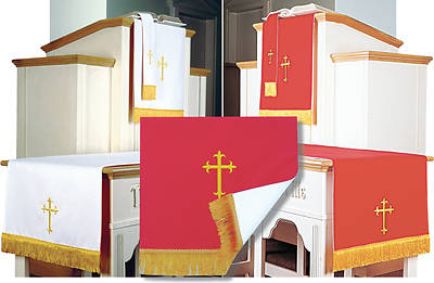 Picture of Abbott Hall EPC3-RW Reversible Red/White Three-Piece Parament Set