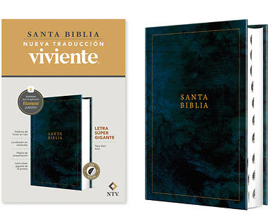 Picture of Biblia Letra Súper Gigante Ntv, Con Filament (Tapa Dura, Azul, Índice, Letra Roja)