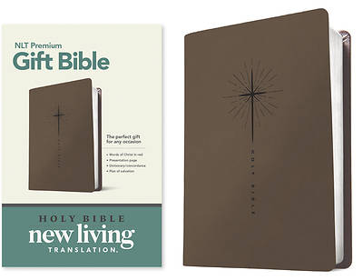 Picture of Premium Gift Bible NLT (Red Letter, Leatherlike, Star Cross Taupe)