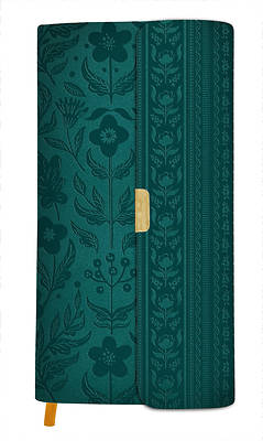 Picture of The KJV Compact Bible [Dark Teal Florals with Clasp]