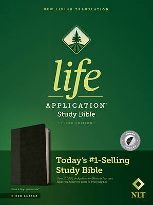 Picture of NLT Life Application Study Bible, Third Edition (Red Letter, Leatherlike, Black/Onyx, Indexed)