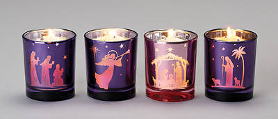 Picture of 4 PC Set Nativity Scene Votive Holder