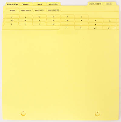 Picture of UMC Membership Record System Index Tabs