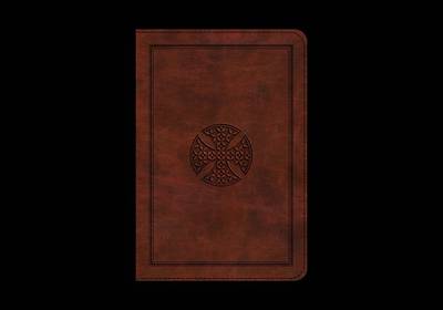 Picture of ESV Large Print Compact Bible (Trutone, Brown, Mosaic Cross Design)