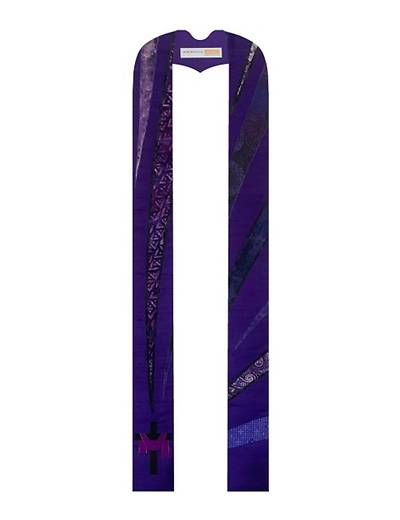 Picture of Beacon Stole Purple Dupioni 56