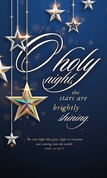 Picture of O Holy Night 3' x 5' Fabric Banner John 1:9 NIV