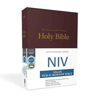 Picture of NIV Value Pew and Worship Bible Hardcover Burgundy