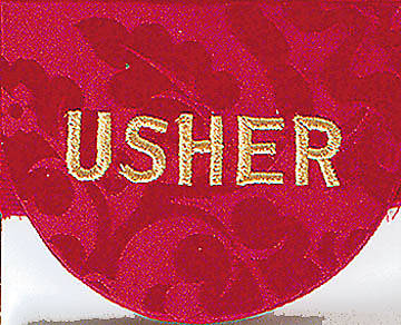 Picture of Red Usher Pocket Badge - Package of 4
