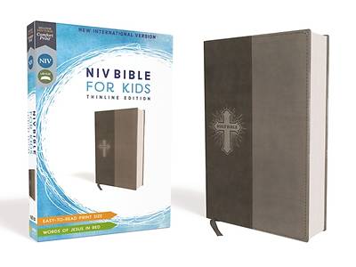 Picture of NIV Bible for Kids, Imitation Leather, Gray, Red Letter Edition, Comfort Print