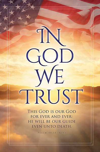 Patriotic In God We Trust Bulletin