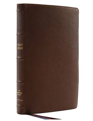Picture of Nkjv, Thinline Reference Bible, Large Print, Premium Goatskin Leather, Brown, Premier Collection, Comfort Print