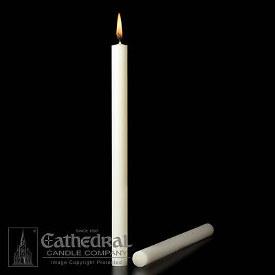 Picture of Cathedral 51% Beeswax Altar Candles - 7/8" x 8"