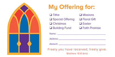 Picture of My Offering For Value Off Envelope