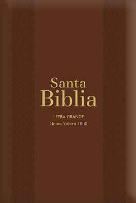 Picture of Biblia Rvr60 Letra Grande/Tamaño Manual - Marrón Con Indice Y Cierre (Bible Rvr60 Lp/Pocket Size - Burgundy with Index and Closure)