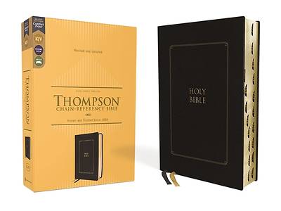 Picture of Kjv, Thompson Chain-Reference Bible, Leathersoft, Black, Red Letter, Thumb Indexed, Comfort Print