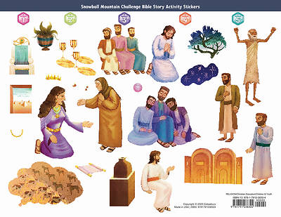 Picture of VBS 2026 Snowball Mountain Challenge Bible Story Activity Stickers (Pkg of 6)