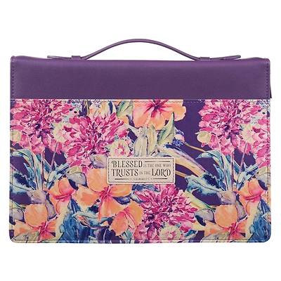Picture of Bible Cover Large Purple Blessed Is the One Jeremiah. 17