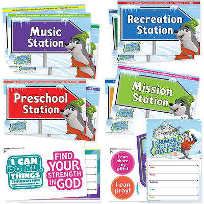 Picture of VBS 2026 Snowball Mountain Challenge Activity Center Signs & Publicity Pack