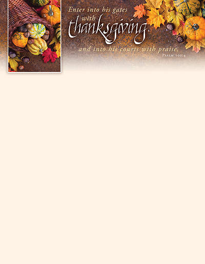 Picture of Enter His Gates Thanksgiving Letterhead