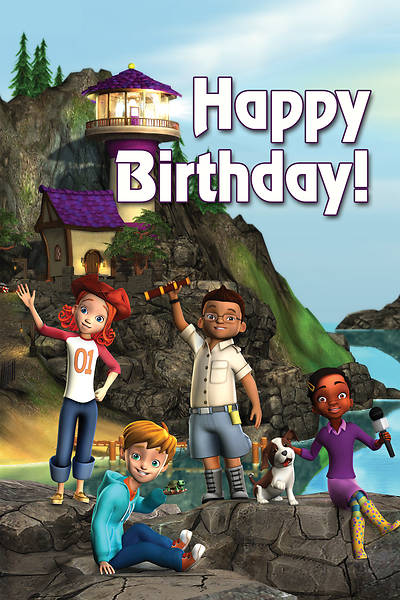 Picture of Deep Blue Kids Lighthouse Happy Birthday Postcard (Pkg of 25)
