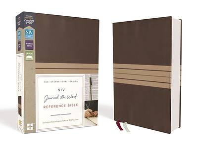 Picture of NIV, Journal the Word Reference Bible, Imitation Leather, Brown/Tan, Red Letter Edition
